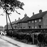 Council housing on Station Lane 1953