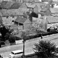 Main Street From Church Tower showing Church Farm and Rose Cottage