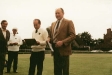 Opening day 1989 President Frank Reynolds Chair Parish Council George Rhodes Club Captain Bob Senior